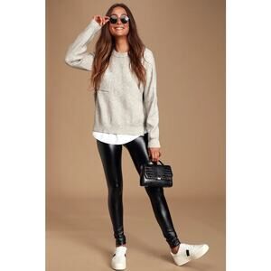 Lulus Rock Music Black Vegan Faux Leather Leggings